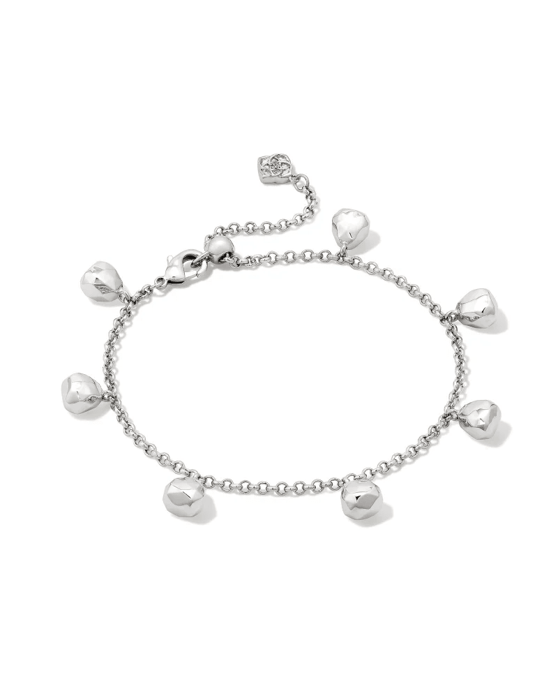 Gabby Delicate Chain Bracelet Rhod - She Chester