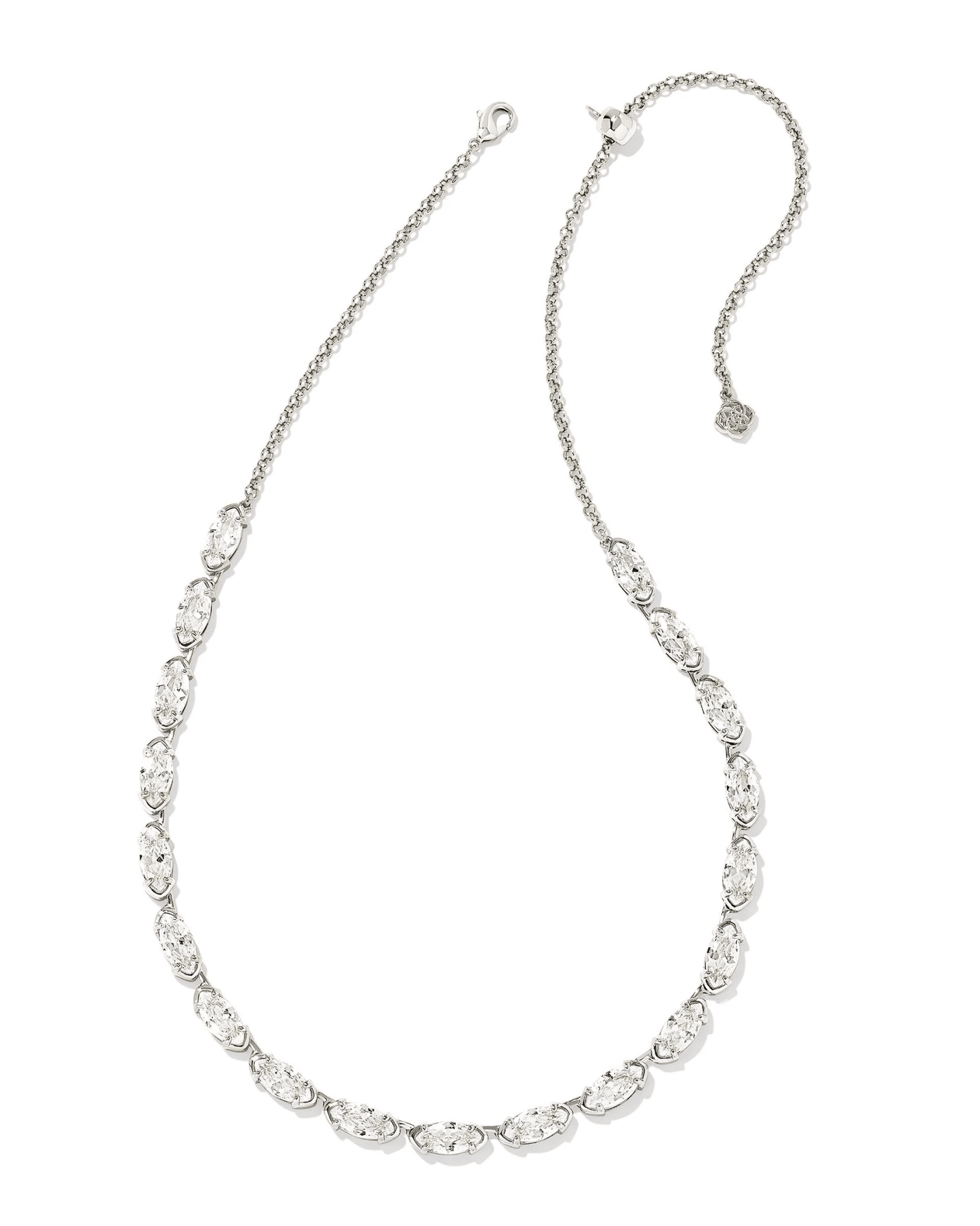 Genevieve Strand Necklace Rhodium Metal - She Chester