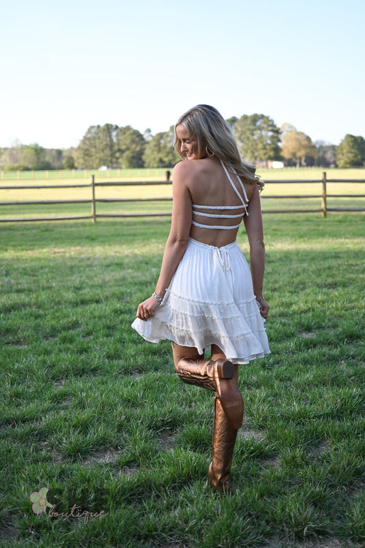 Getaway White Mini Dress - She Chester