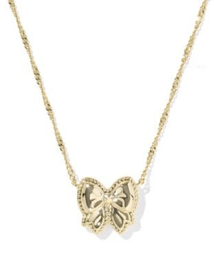 Haley Bow Gold Ivory MOP Necklace - She Chester