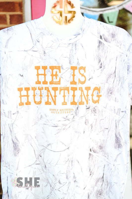 He Is Hunting Camo Tee - She Chester