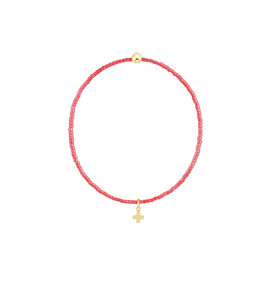 Hope Classic Sherbert Bracelet - Signature Cross Small Gold Charm - She Chester