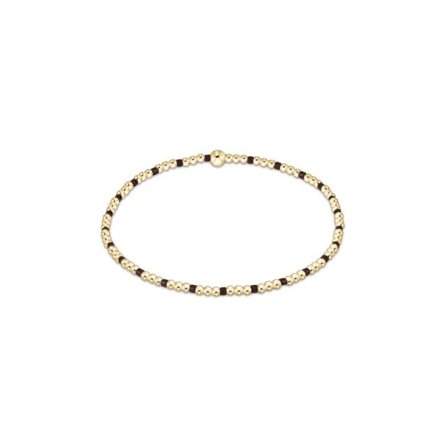 Hope Sincerity Pattern 2mmBead Bracelet - Chocolate - She Chester