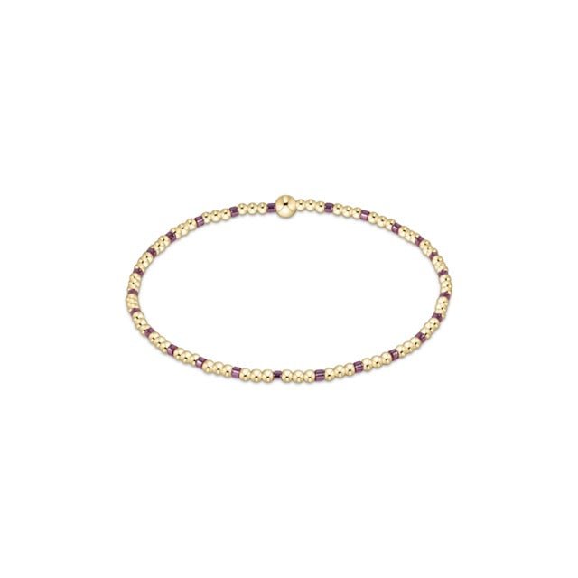 Hope Sincerity Pattern 2mmBead Bracelet - Pink Metallic - She Chester