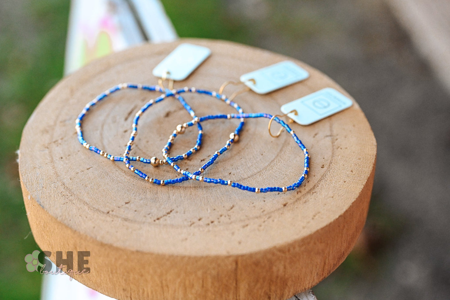 Hope Unwritten Bracelet - Blue Metallic - She Chester