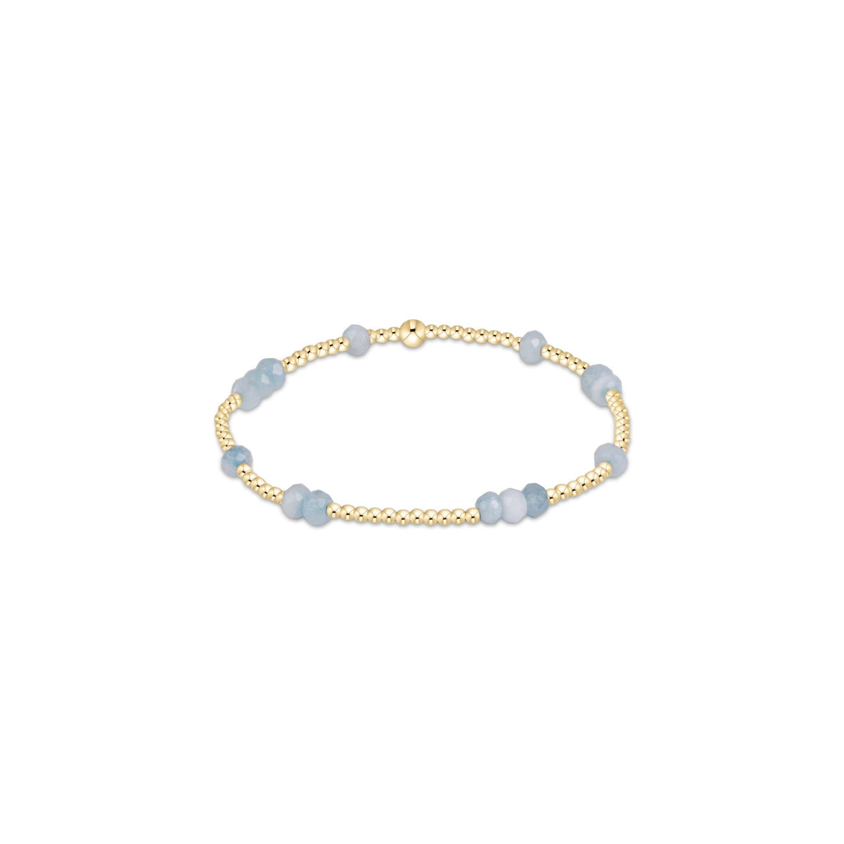 Hope Unwritten Gemstone 4mm Bracelet - Aquamarine - She Chester