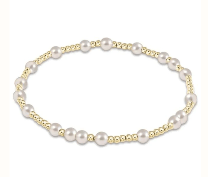 Hope Unwritten Gold Pearl 4MM Bead Bracelet - She Chester
