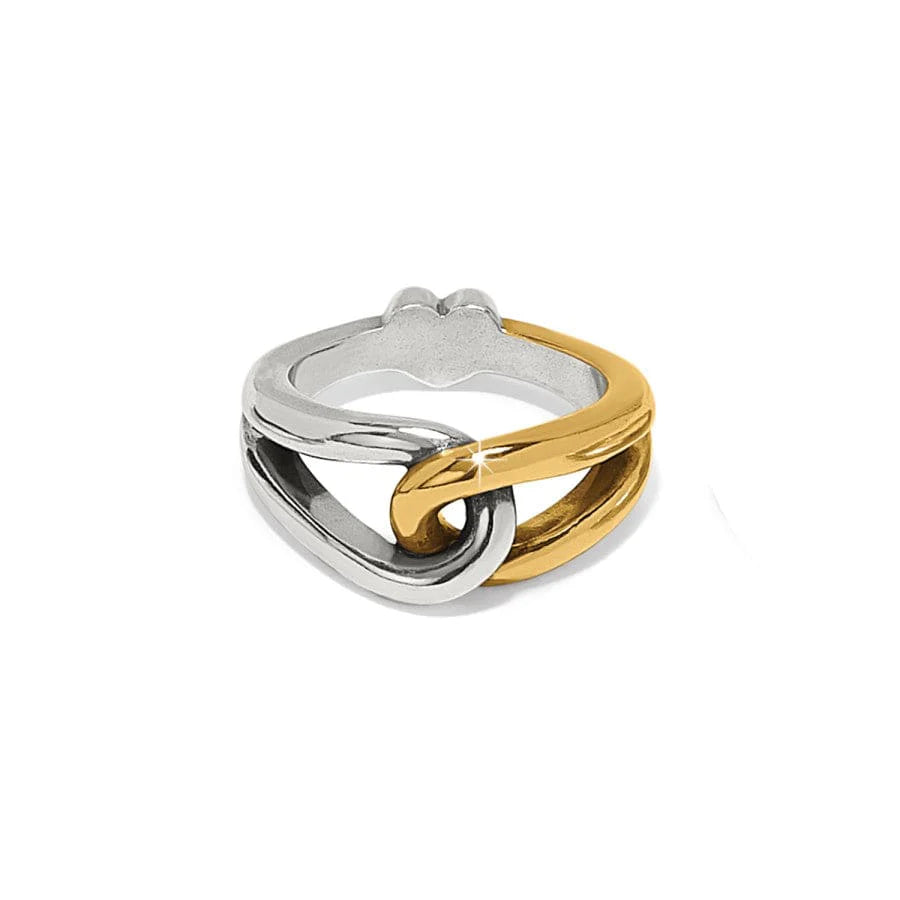 Interlok Curve Two Tone Ring Size 7 - J63242