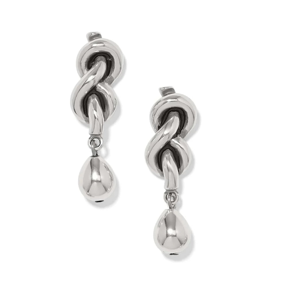 Interlok Single Knot Silver Drop Earrings JA0135