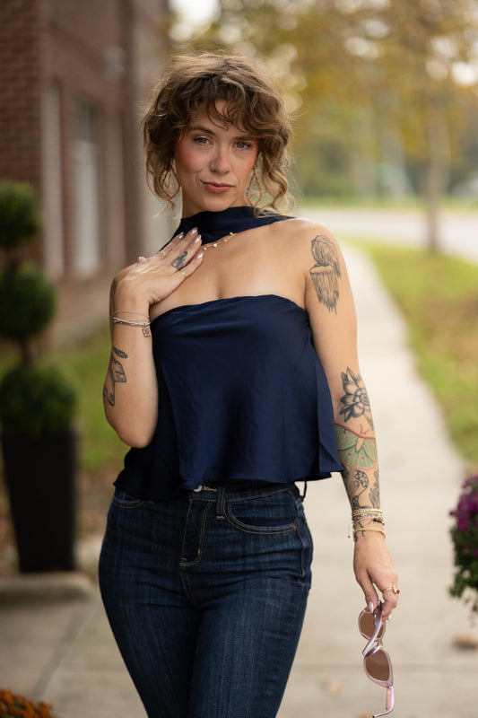 Kline Navy Top - She Chester