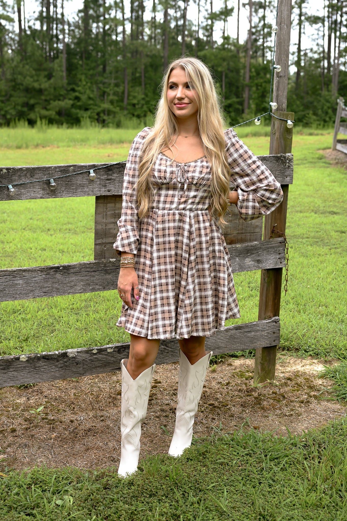 Lattes Tartan Mini Dress - She Chester