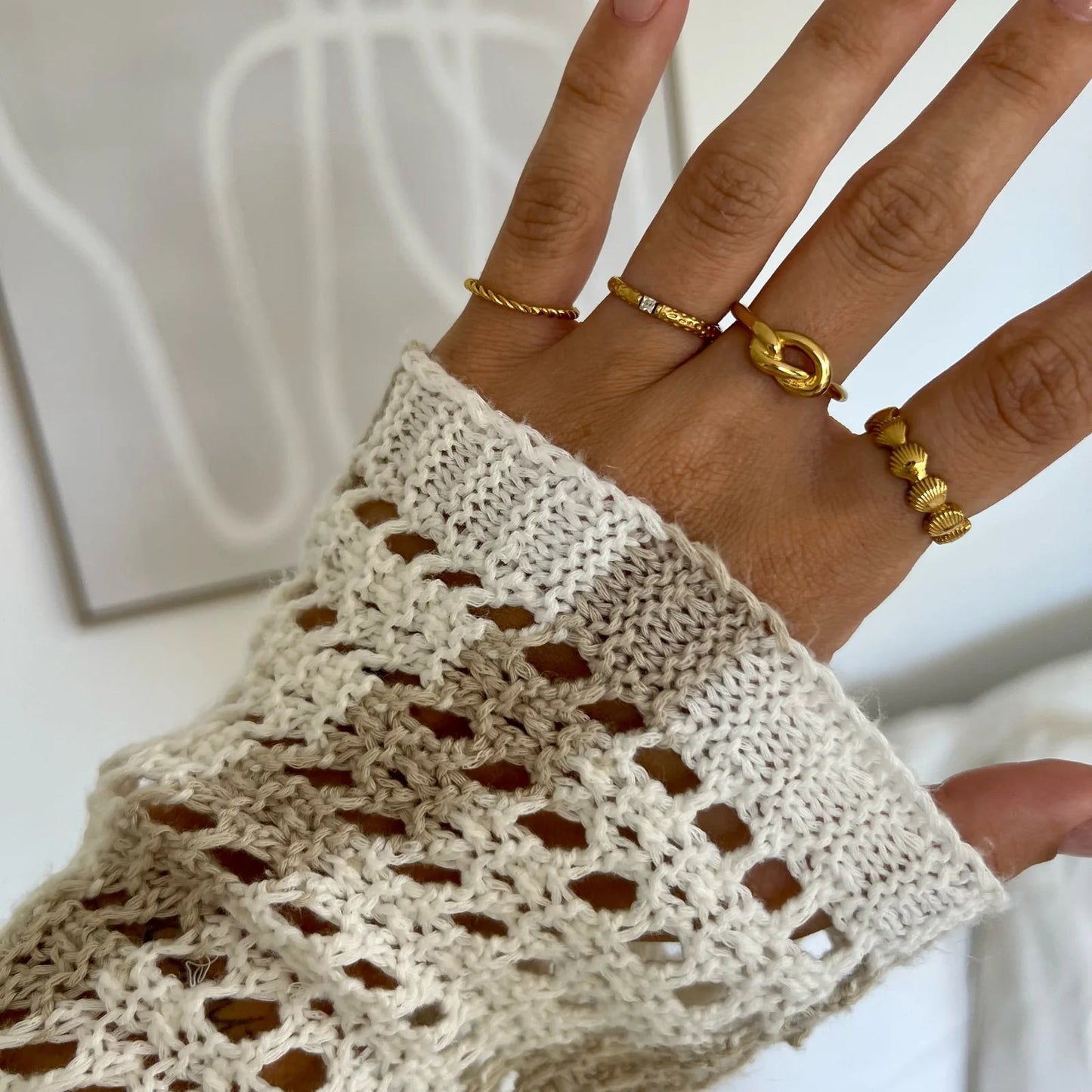 Libby Gold Shell Ring - She Chester