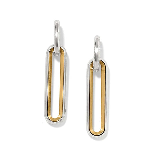 Ferrara Medici Two Tone Long Post Drop Earrings JA0120