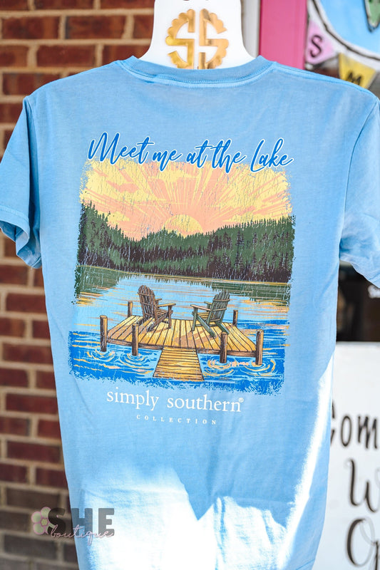 Meet Me at the Lake Mineral Wash Tee - She Chester