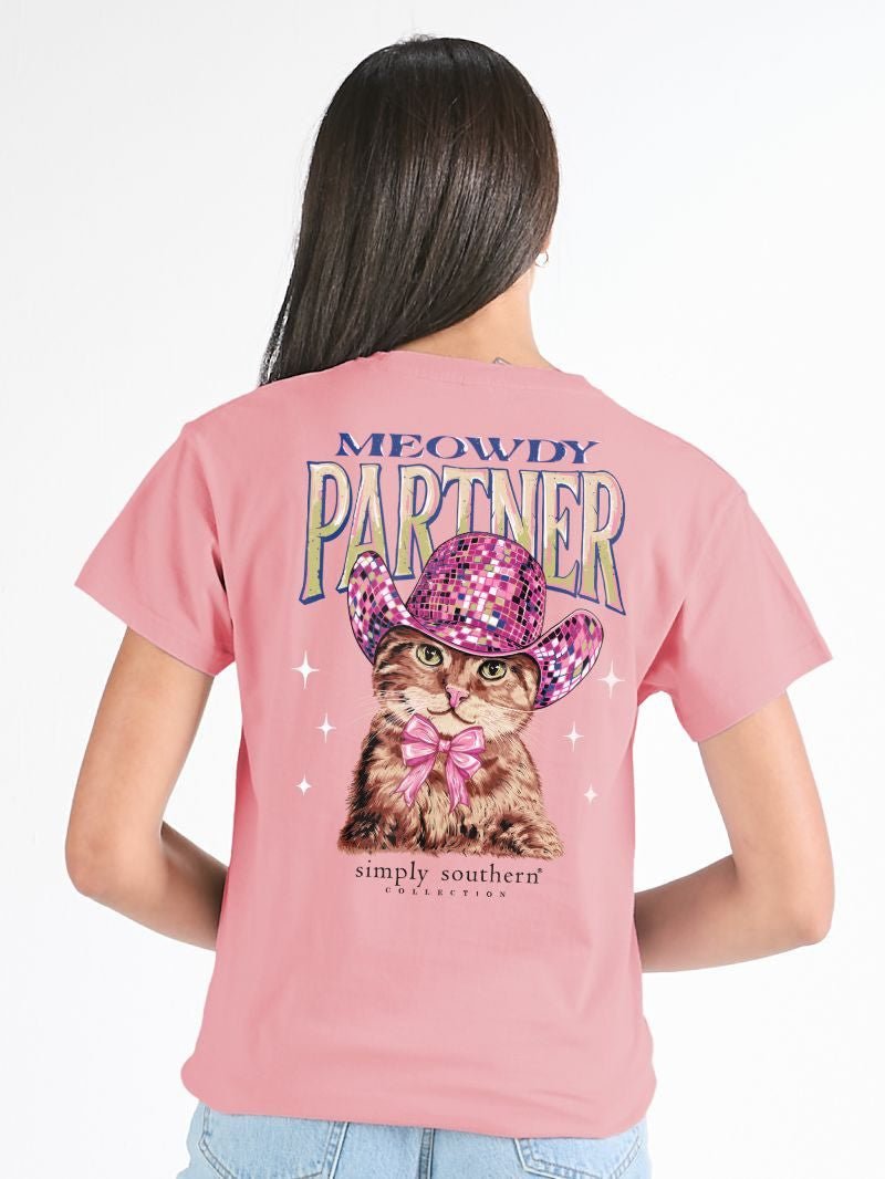 Meowdy Parnter Cat Pink SS Tee - She Chester