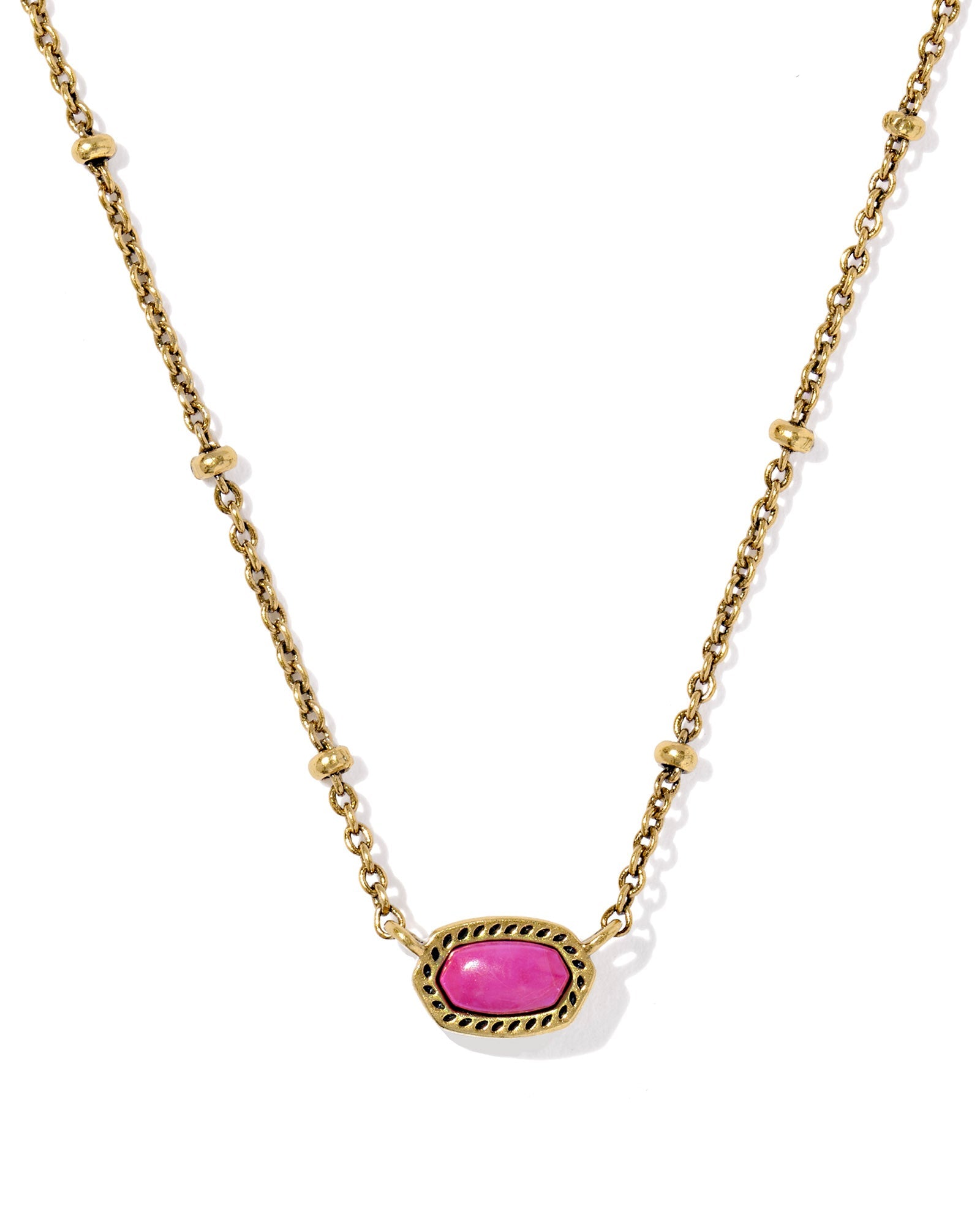MINI ELISA SATELLITE SHORT PENDANT NECKLACE VINTAGE GOLD DARK