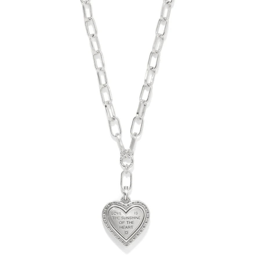 Mosaic Heart Two Tone Necklace - JM7612 - She Chester