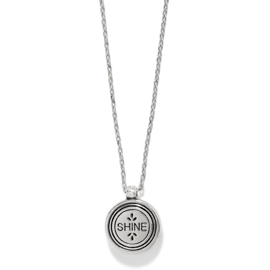 Mosaic Round Mini Two Tone Necklace - JM7613 - She Chester