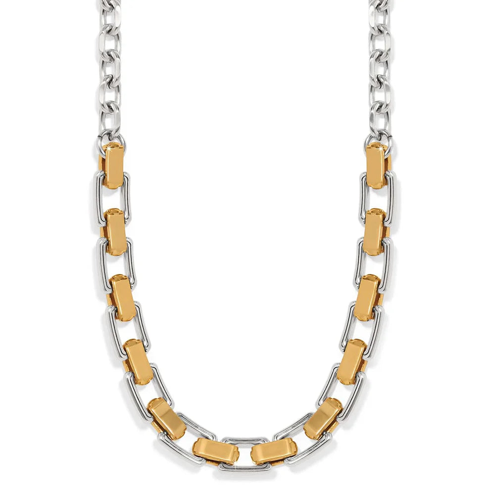 Mosaic Two Tone Links Necklace JM7653