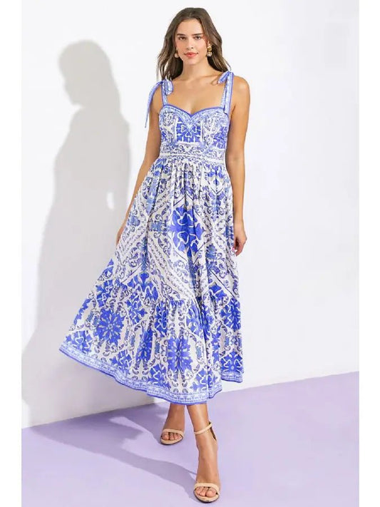 Mykonos Blue Dress - She Chester
