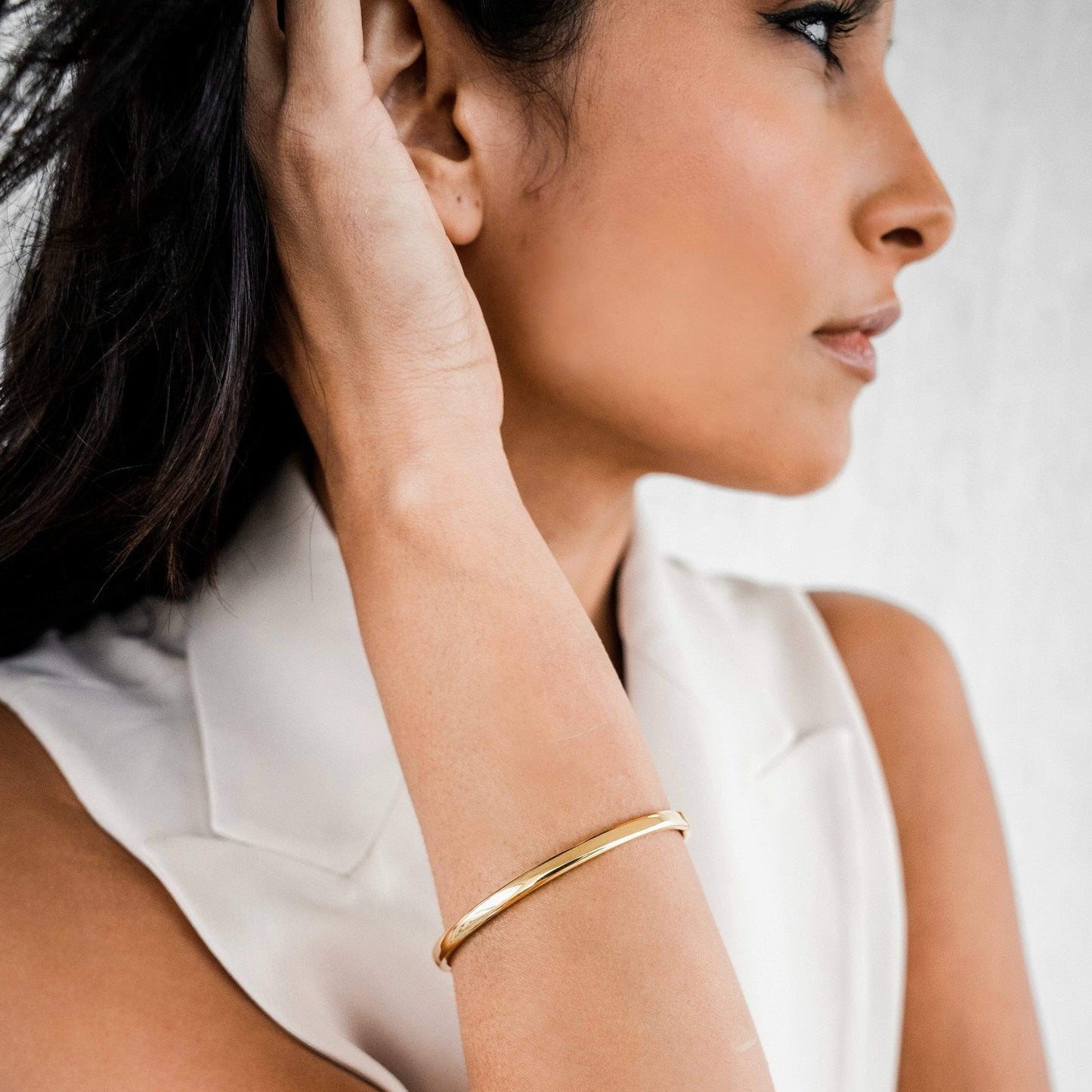 Nadine Bangle Gold Bracelet - She Chester