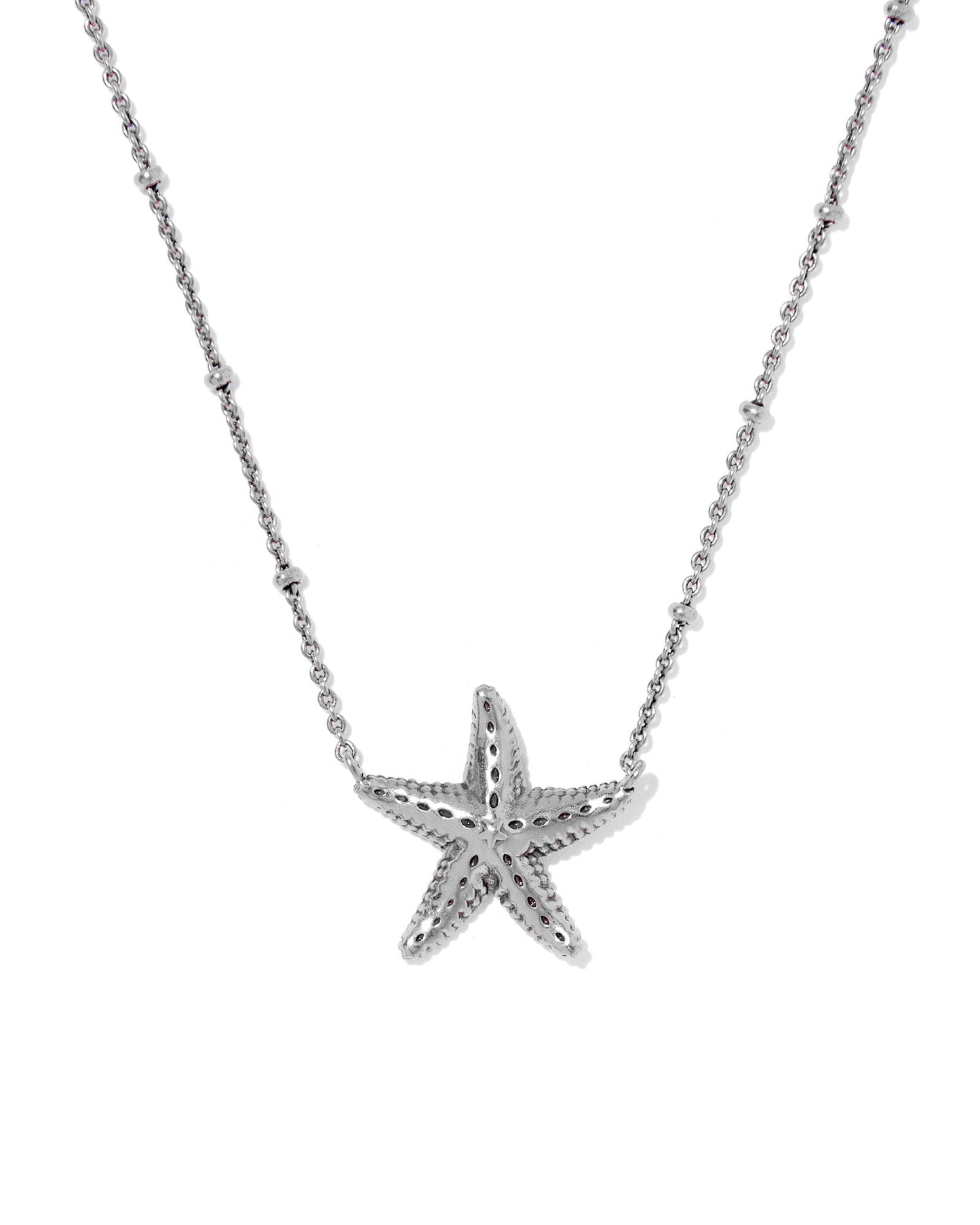 PARKER STARFISH METAL SHORT PENDANT NECKLACE VINTAGE SILVER - She Chester