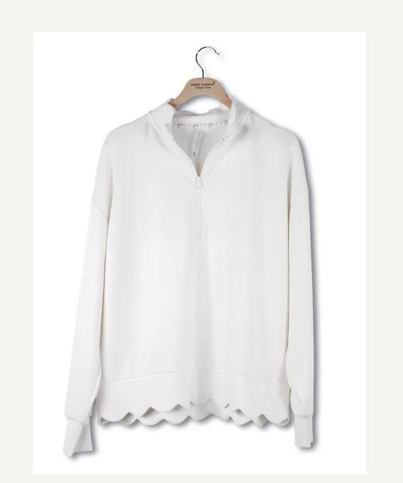 Pearl Scallop SS Pullover - She Chester