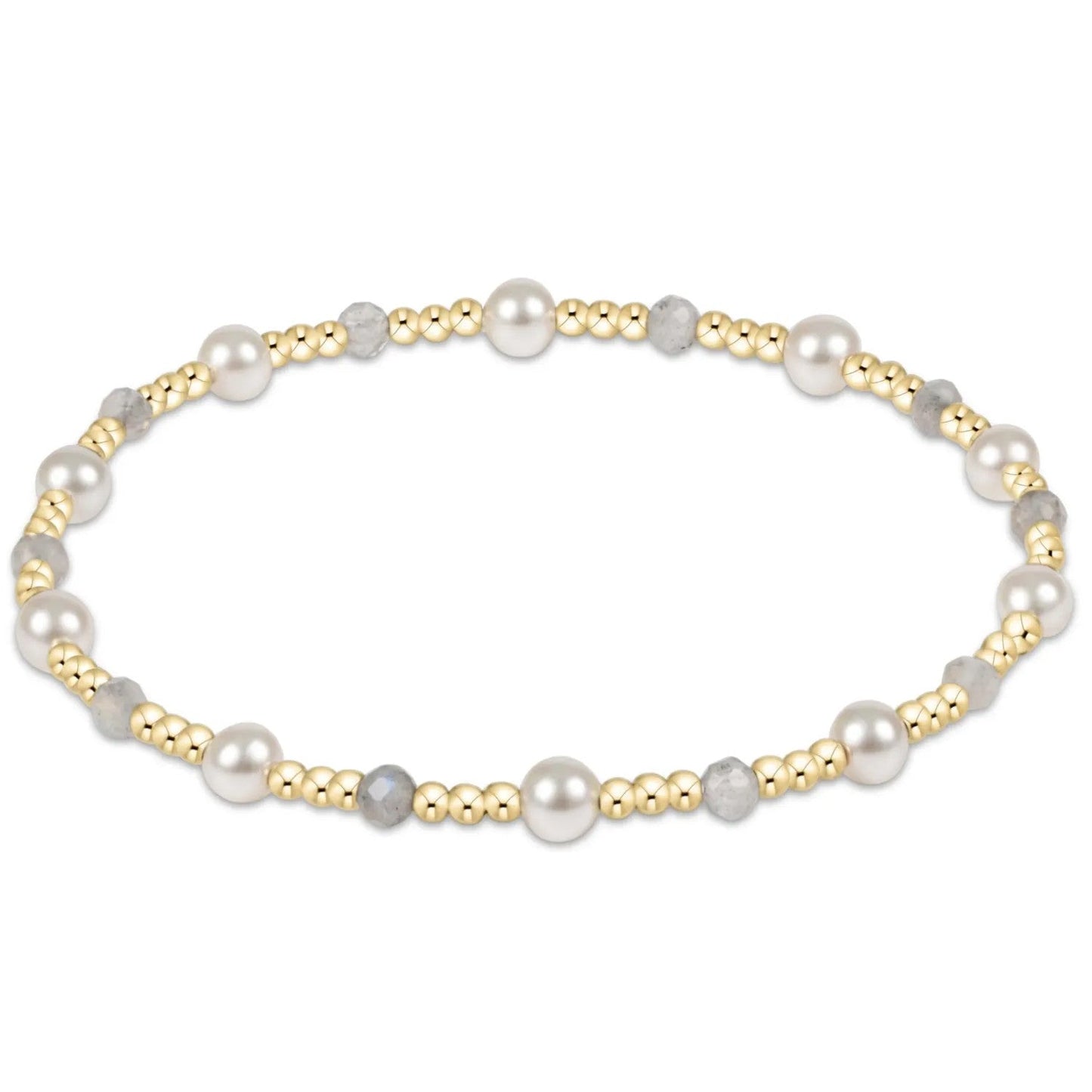 Pearl Sincerity Pattern 4mm Bead Bracelet Labradorite - She Chester