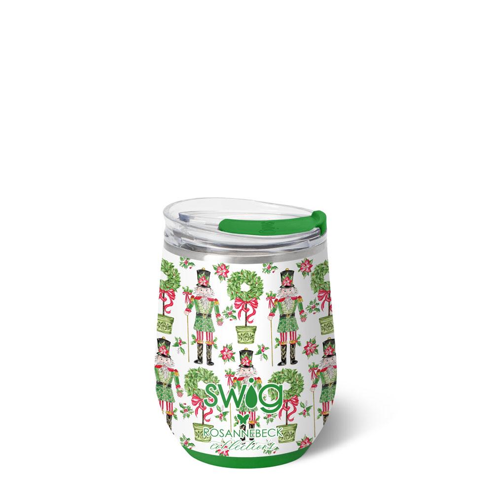 Poinsettia Nutcracker Stemless Wine Cup 12oz - She Chester