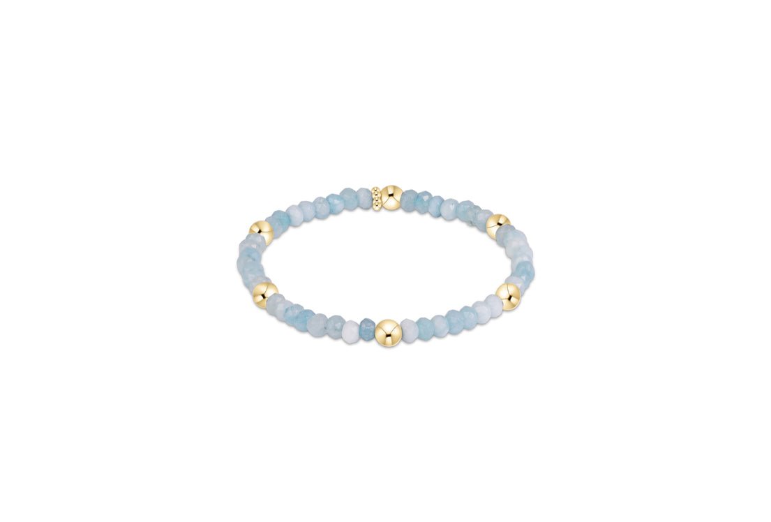 Presence Gemstone 4mm Bracelet - Aquamarine - She Chester