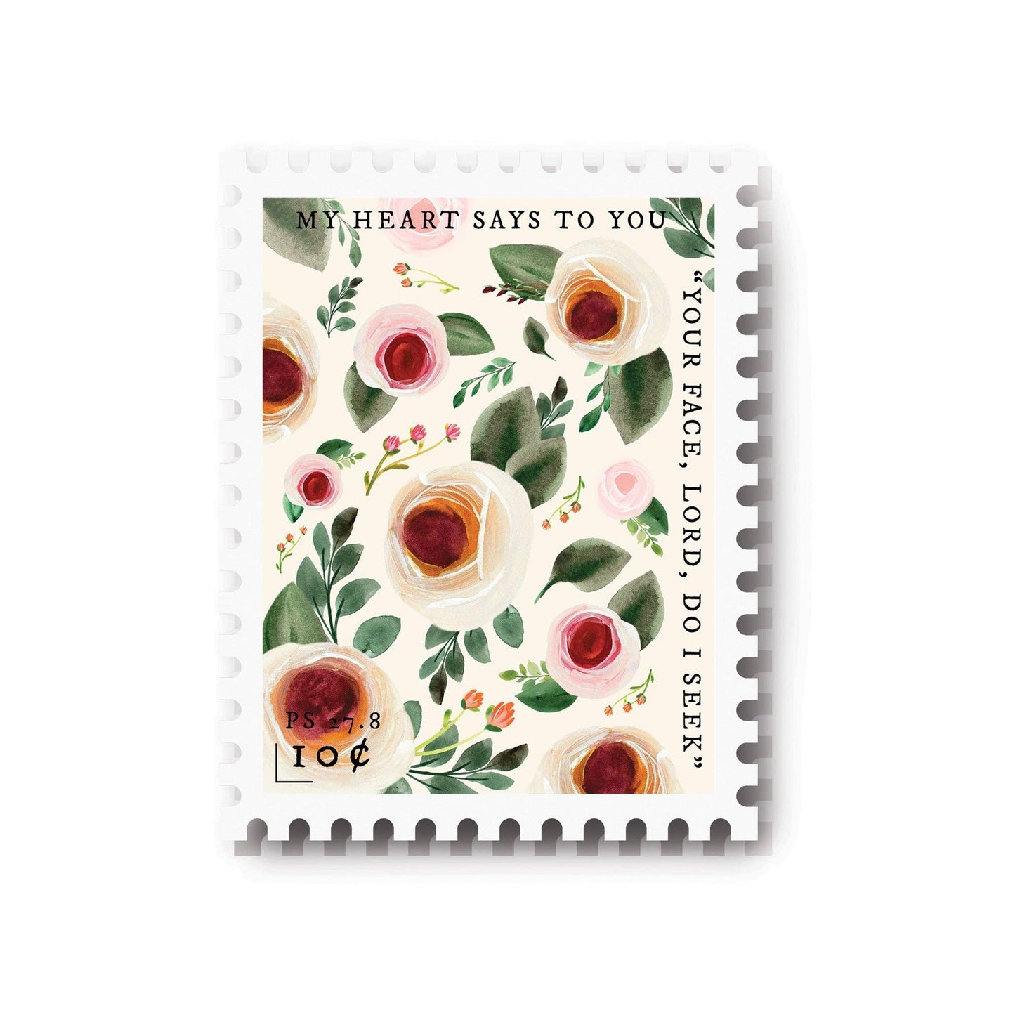 Psalm 27:8 Stamp Sticker - She Chester