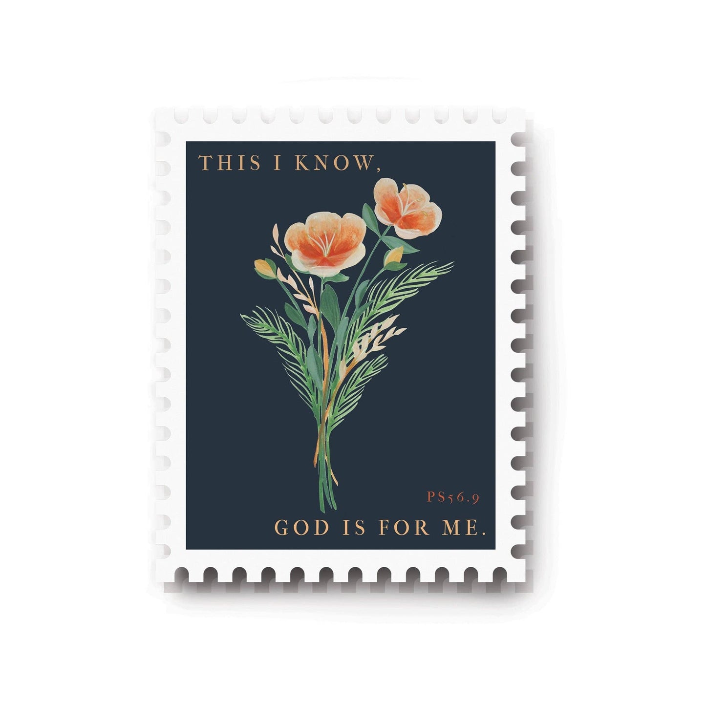 Psalm 56:9 Stamp Sticker - She Chester