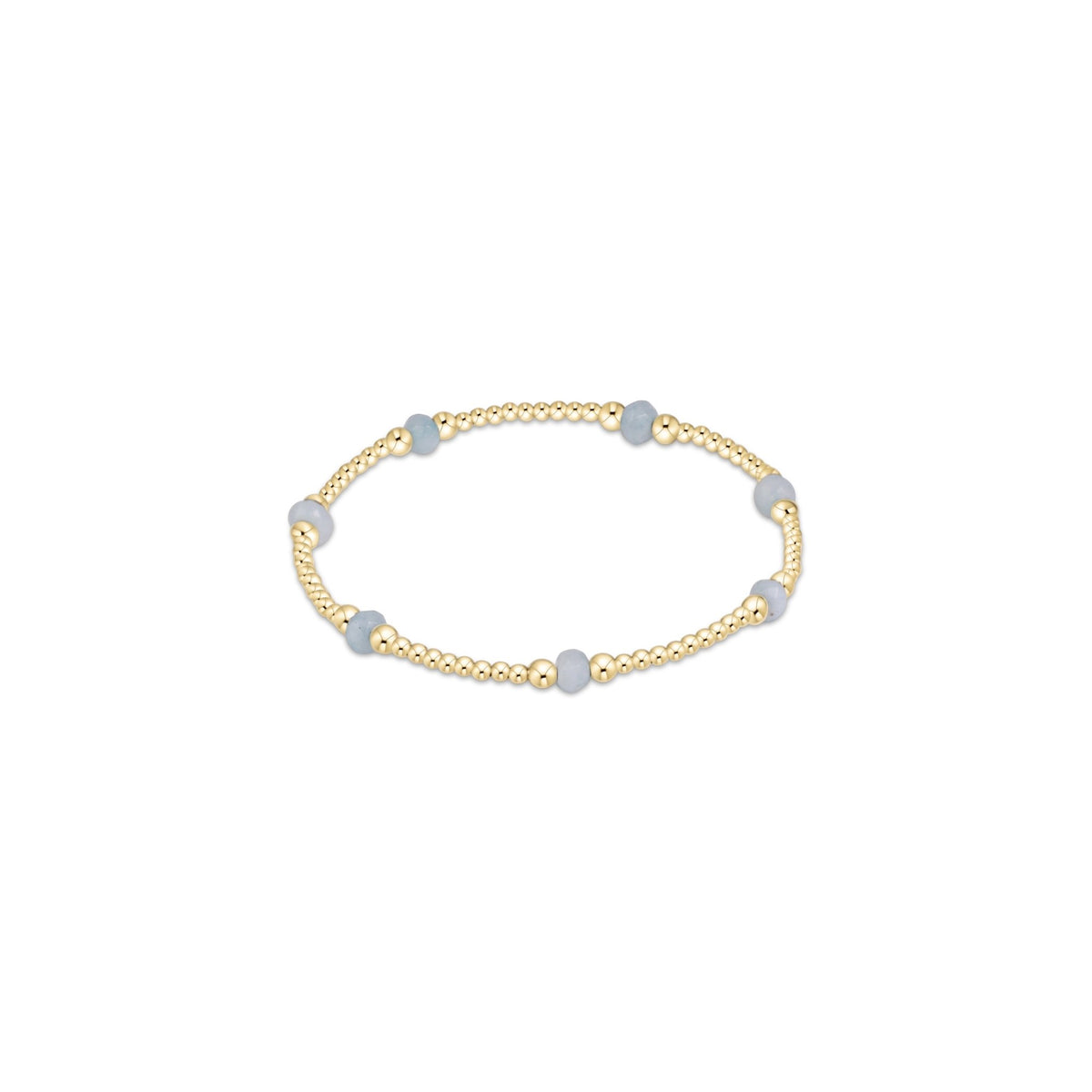 Purpose Gemstone 4mm Bracelet - Aquamarine - She Chester