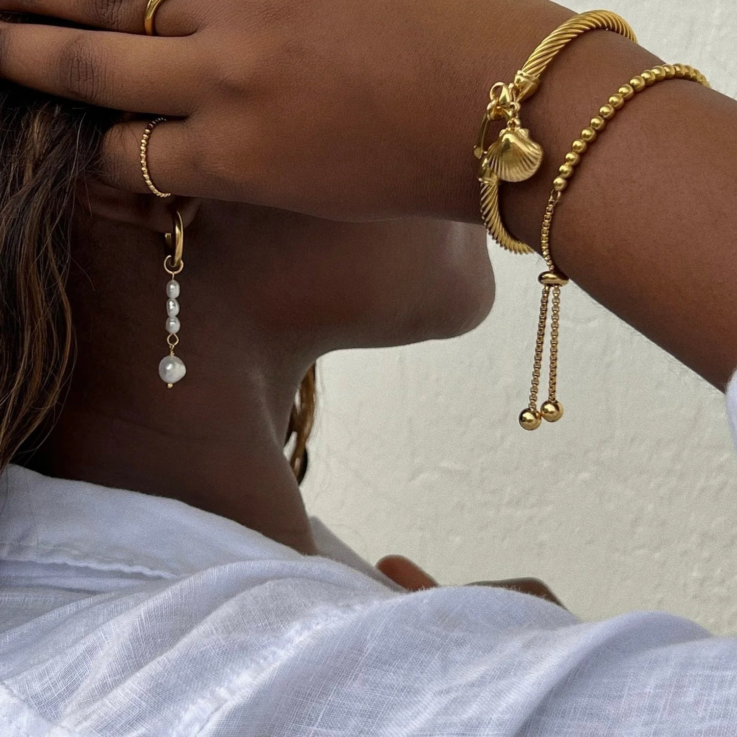 Regina Beaded Ball Bracelet - Gold 83 - She Chester