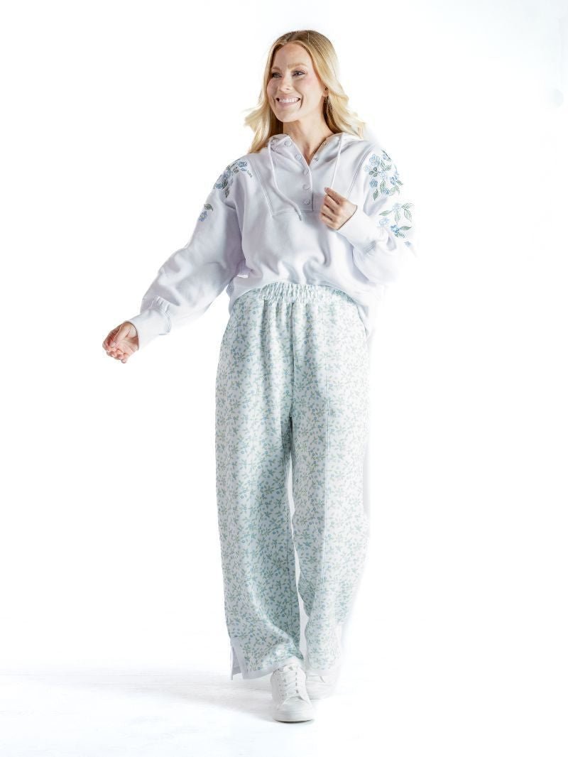 Robins Egg Flower SS Pant - She Chester