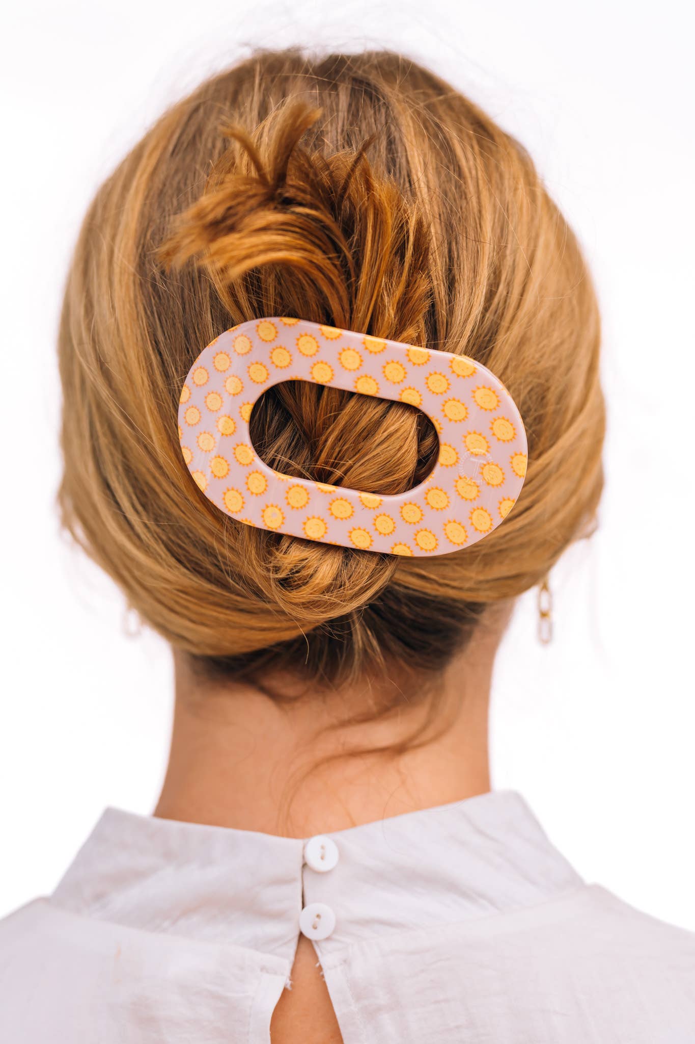 Round Flat Hair Clip | Medium | Sunny Days Ahead - She Chester