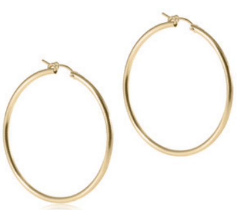 Round Gold 2" Hoop - Smooth - She Chester