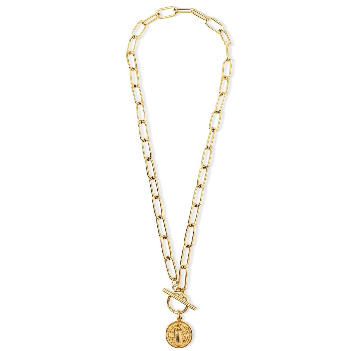 Rowan Toggle Chain Coin Necklace - She Chester