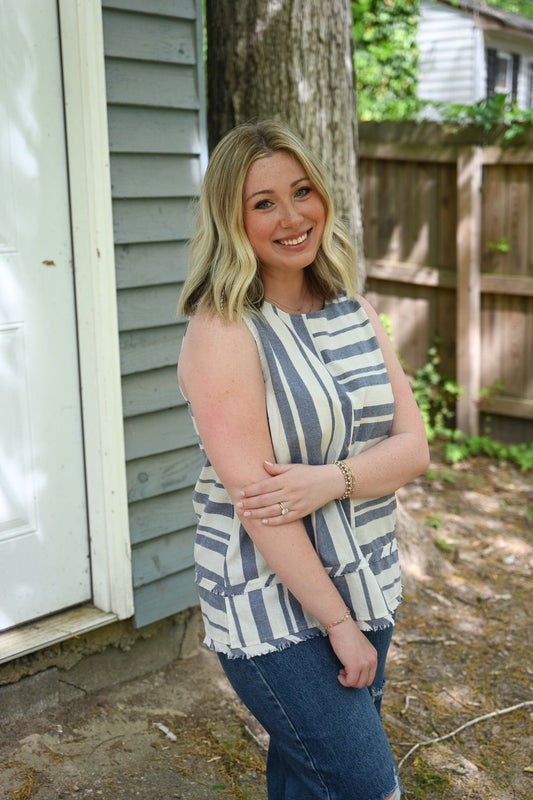 Sail Away Stripe Tank - She Chester
