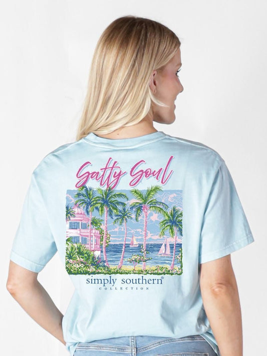 Salty Soul Blue SS Tee - She Chester