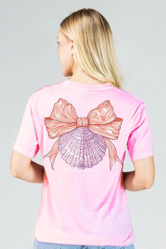 Shell Pink Mineral Wash Tee - She Chester