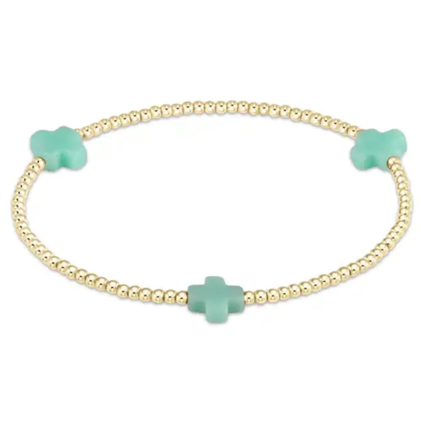 Signature Cross 2mm - Mint Gold - She Chester