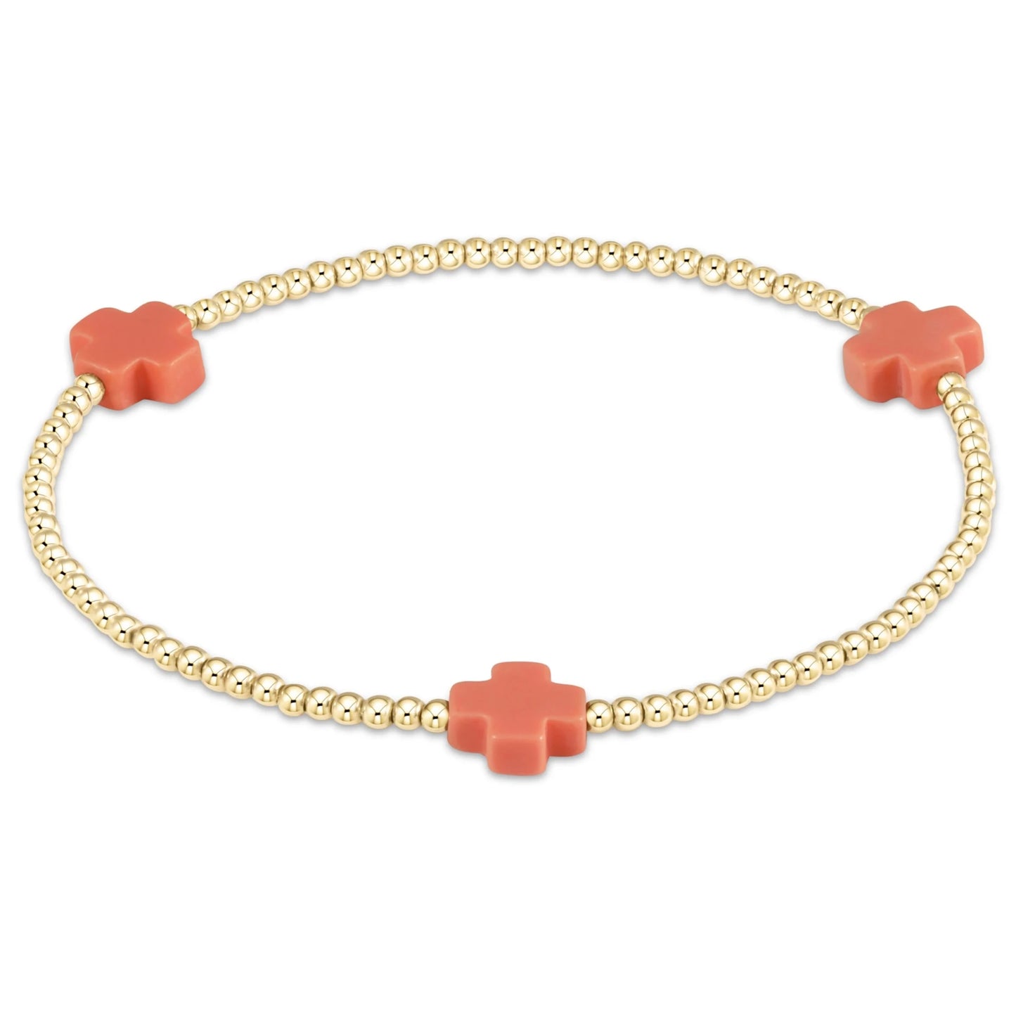Signature Cross 2mm - Pink Gold - She Chester
