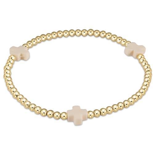 Signature Cross 3mm - Off White - She Chester