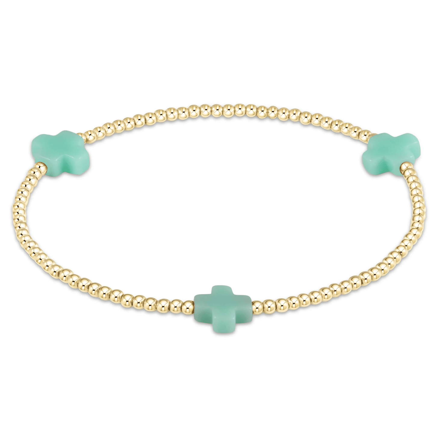 Signature Cross Gold 3MM Mint - She Chester
