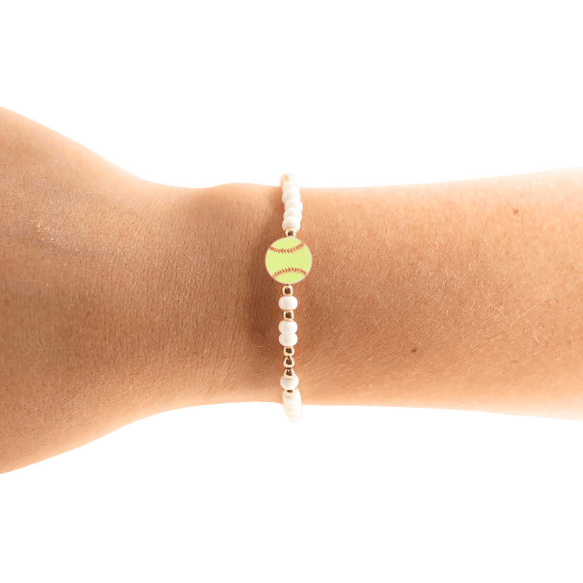 Softball Bracelet on Color: Standard 6.75 inch - She Chester