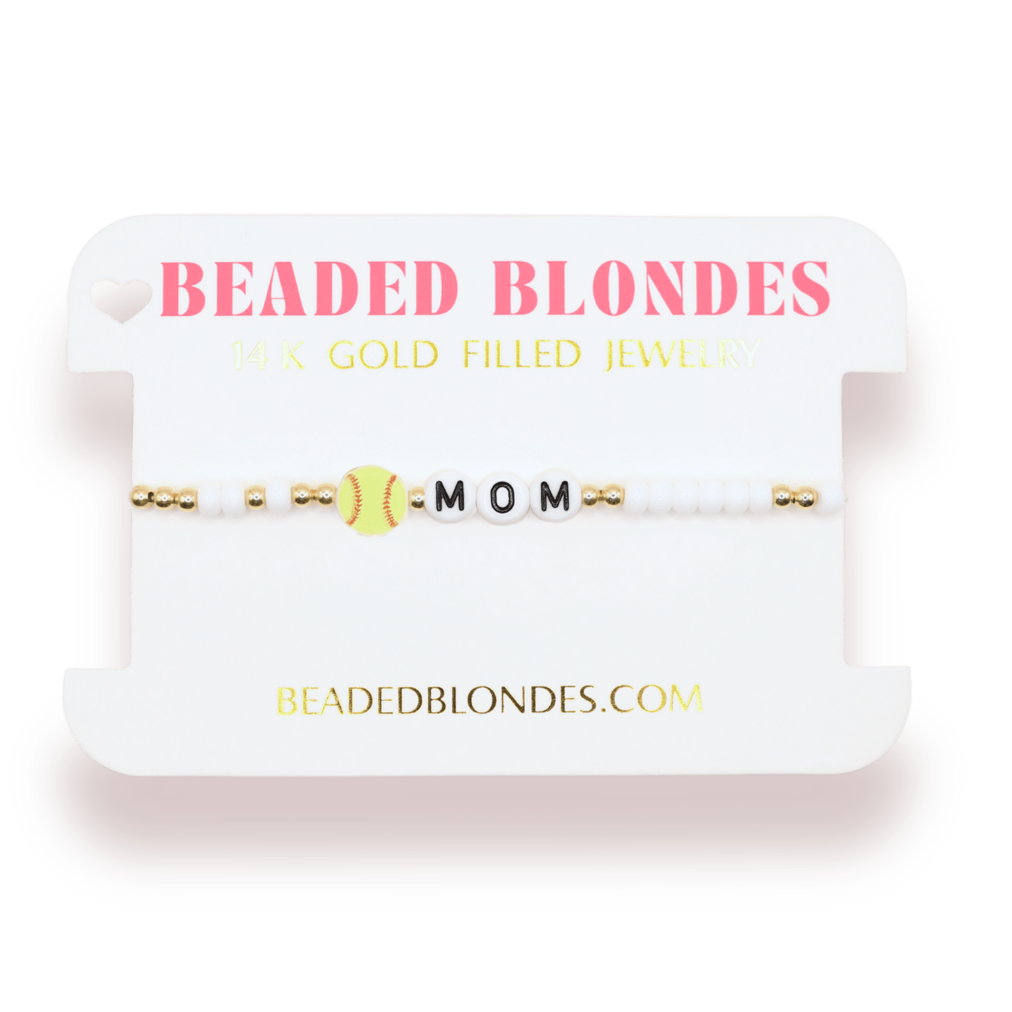 Softball Mom Bracelet: Standard 6.75 / Gold - She Chester