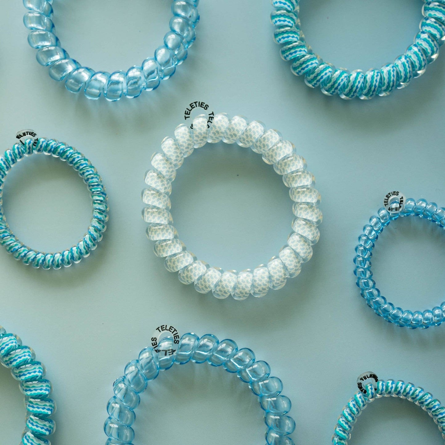 Spiral Hair Coils | Large | Summer Sky Hair Ties - She Chester