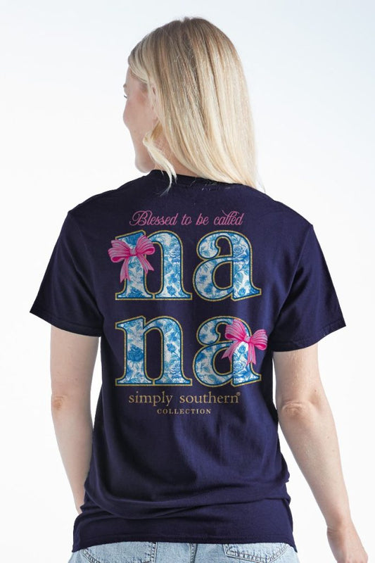Blessed Nana Navy Short Sleeve