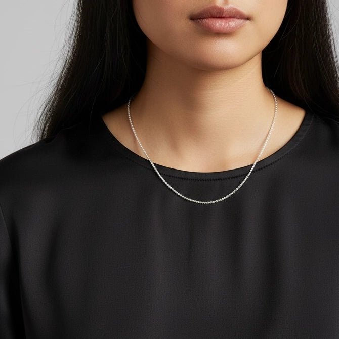 Sterling Silver Round Rolo Chain 1.5mm - She Chester